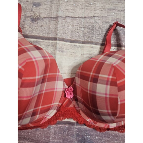Adore Me Bra Size 40DDD Push Up Padded Underwire Plaid - Picture 2 of 6
